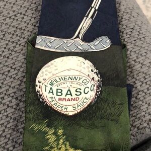 Tabasco golf themed tie.